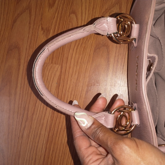 Women's nude BeBe crossbody/clutch purse with compartments - Picture 6 of 12